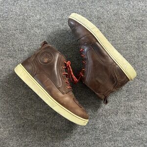 Harley-Davidson Shoes Mens Size 10.5 Brown Leather High Top Sneakers HDMC D93729